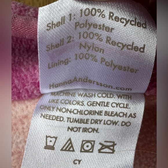 Hanna Andersson Heathered Colorblock Polarfleece Pullover size 8 - Picture 8 of 9